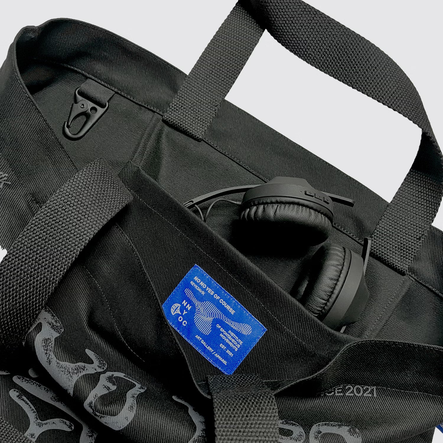 The shape of silence Tote Bag - Black