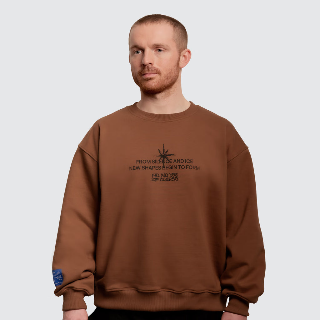 The shape of silence - Back Path Crewneck - Brown