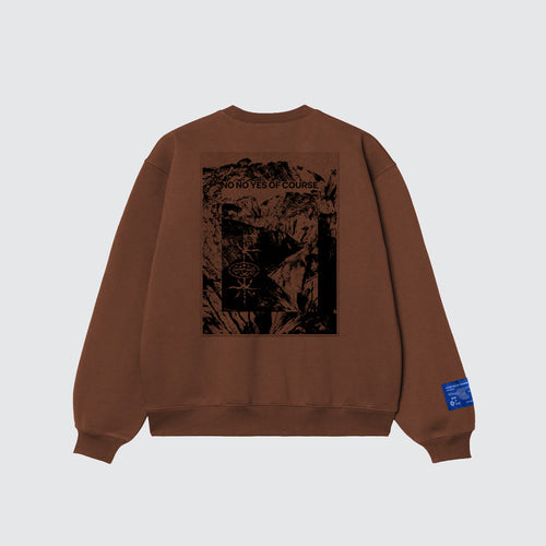 The shape of silence - Back Path Crewneck - Brown